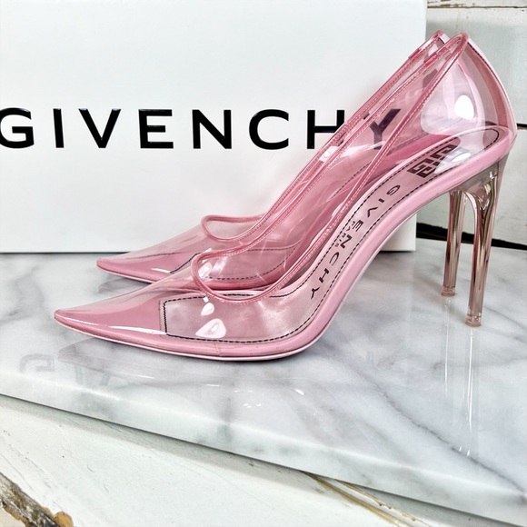 Givenchy Translucent Pink Stiletto 100 mm Pumps - Picture 3 of 11